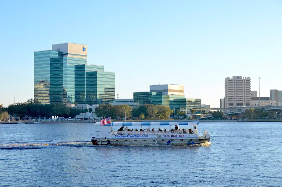 A water taxi on the St. Johns River in Jacksonville